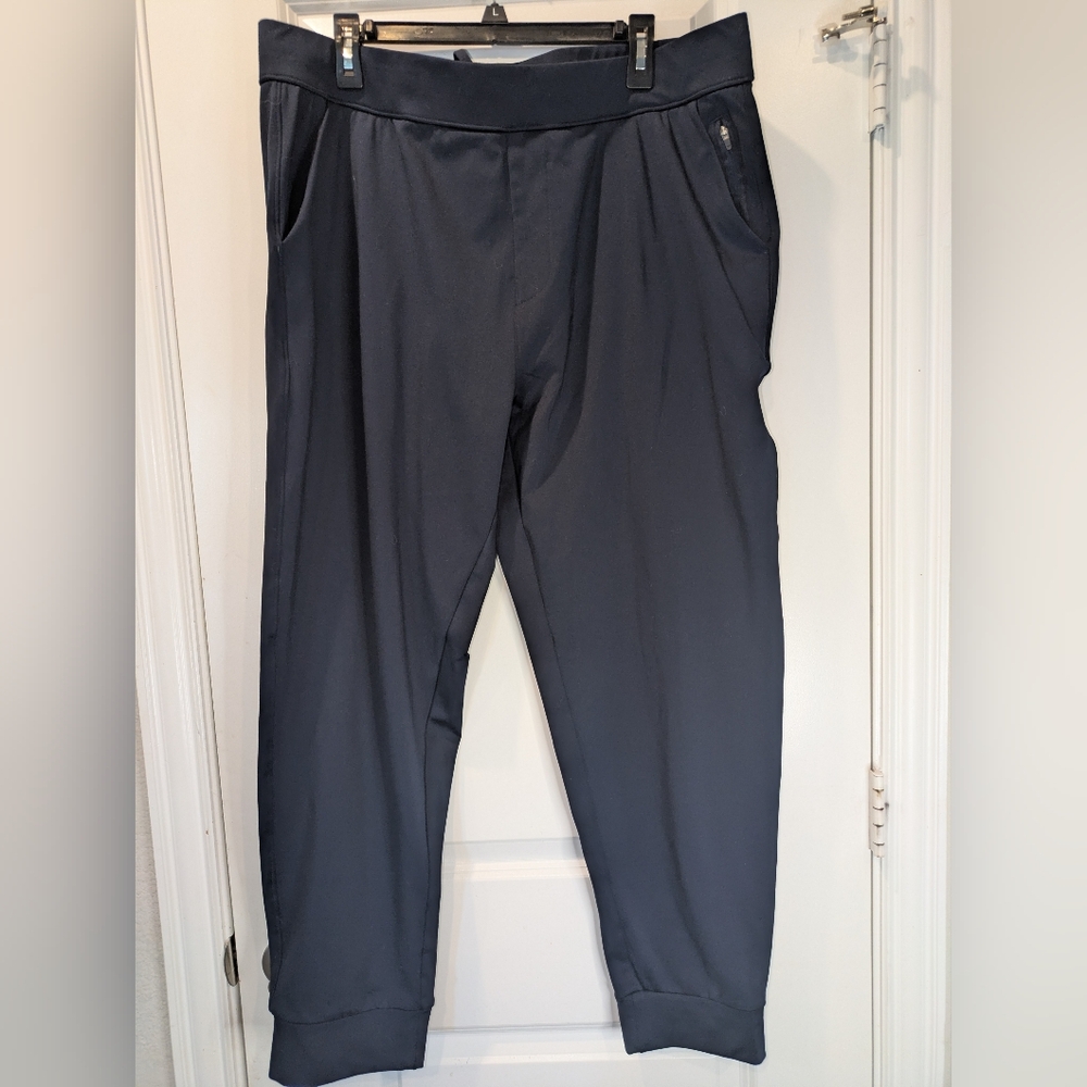 32 Degrees Heat Jogger Pants XL Navy Blue Athletic Lounge Zip Pocket Stretch